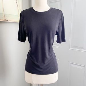 Frank And Oak Black Striped Tee XL